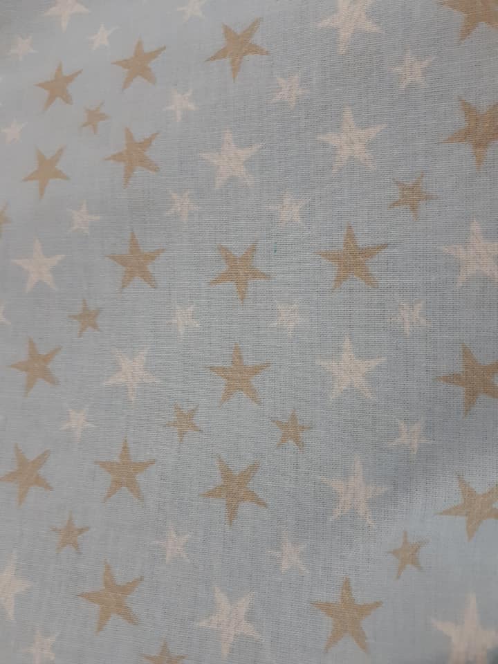 Modrá bavlna s hviezdičkami